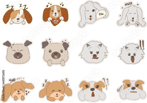Cute Dog Sticker Set © Craftograph