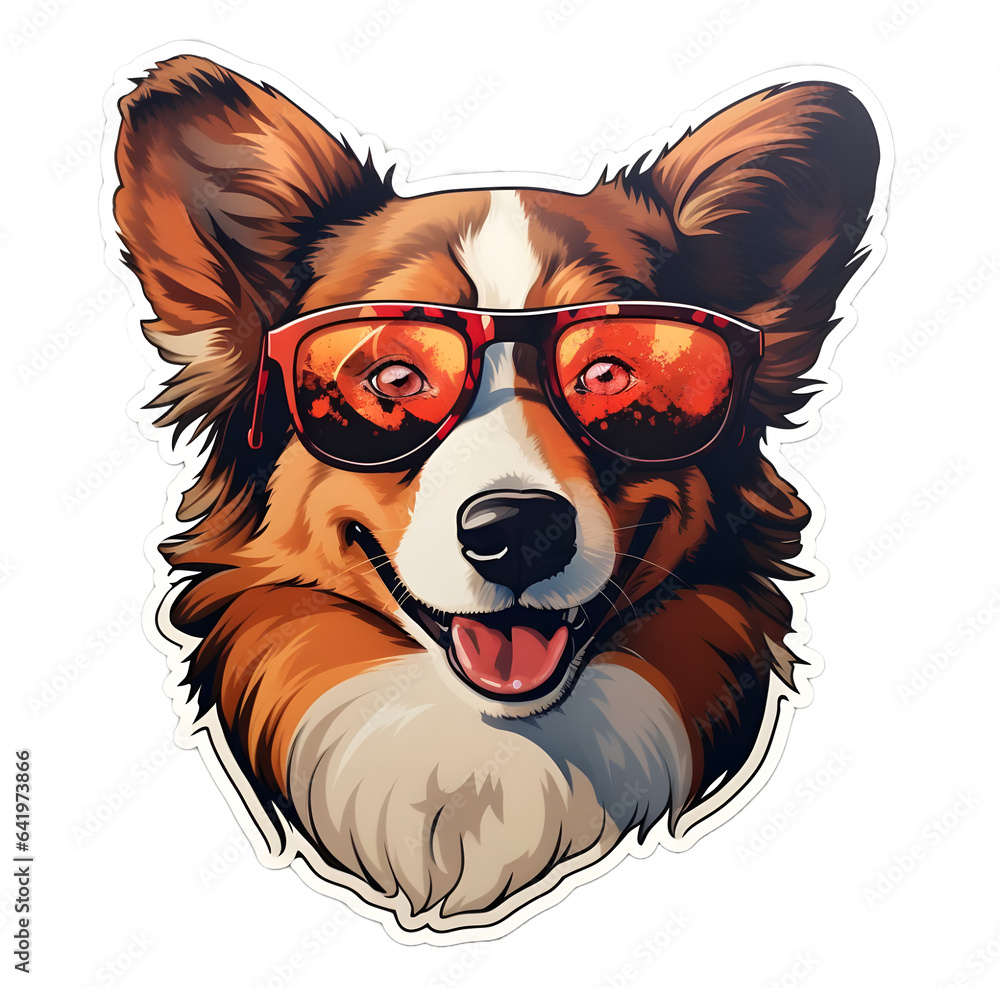 Obraz premium funny animals. Cute animals sticker: forest, farm, domestic, polar in cartoon style. penguin, cat, dog, fox