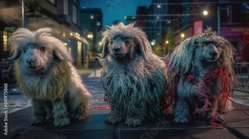 Adorable Canine Companions: Captivating Portraits of Purebred Shih Tzus and Maltese Puppies, generative AI