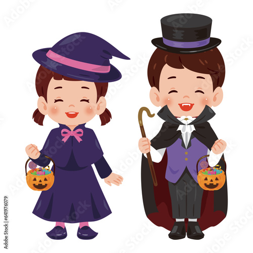 ハロウィン　仮装した子ども