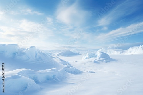 arctic landscape with snow