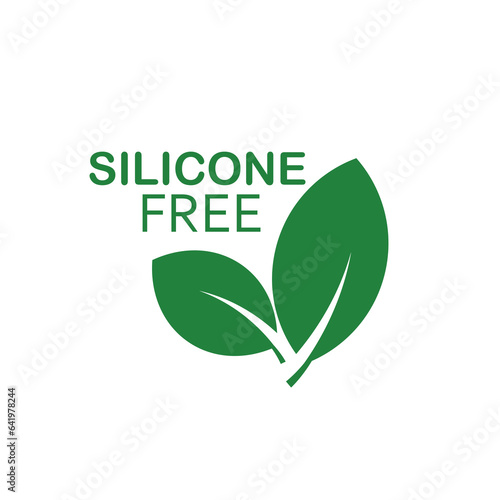 silicone free sign on white background