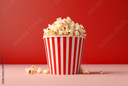 popcorns, Natural colors, minimalist, bright background.Generative ai