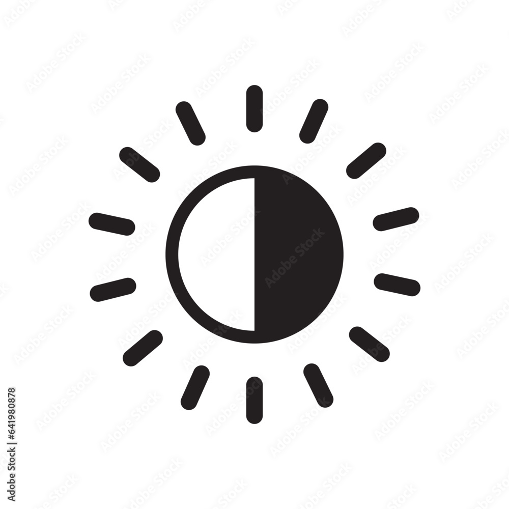 contrast icon vector