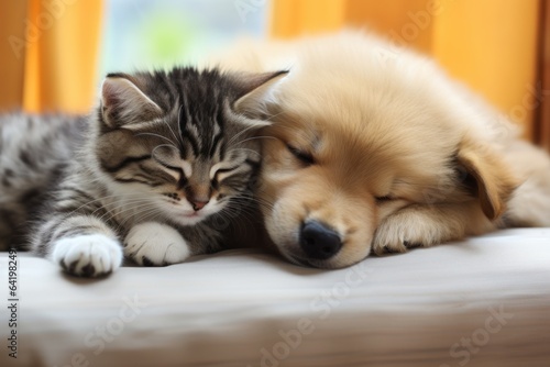 Cute Puppy and kitten Generative AI. © BOONJUNG