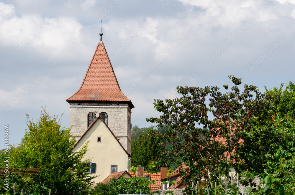 Fototapeta premium Turm in Sommerhausen