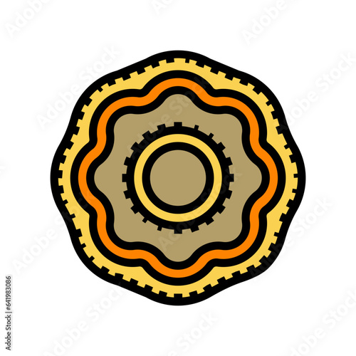 puja thali color icon vector. puja thali sign. isolated symbol illustration