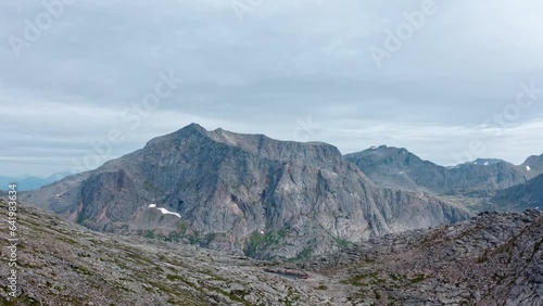 Lille Salberget Mountain Peaks Near Flakstad In Senja, Troms og Finnmark County, Norway. photo