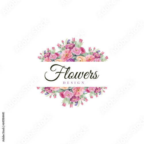 Logotype decorated wedding flower