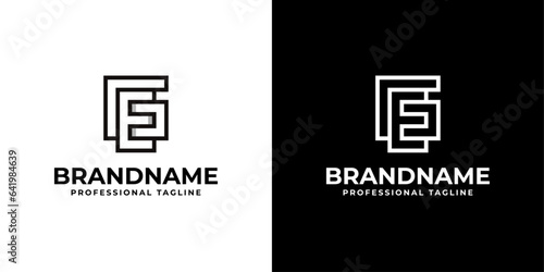 Letter EG Monogram Logo, suitable for any business with EG or GE initials.