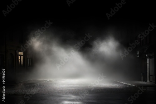 corridor bright spotlight effect basement dark smoke concrete street illuminates concept asphalt background Black black architecture background colours asphalt abstract room empty building empty