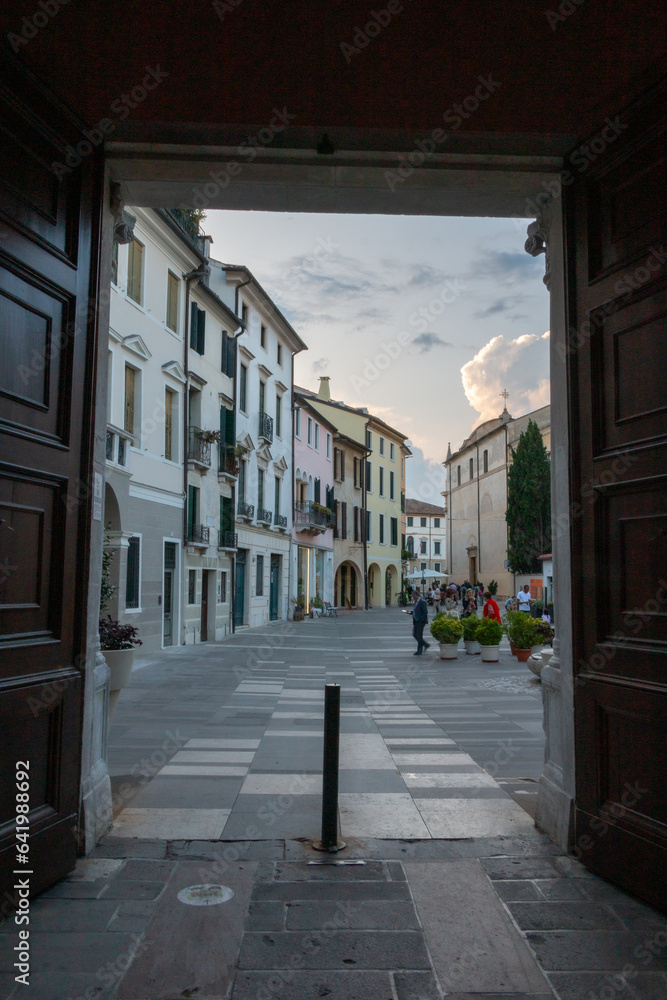 Santa Maria dei Battuti square inside the historic center of Treviso