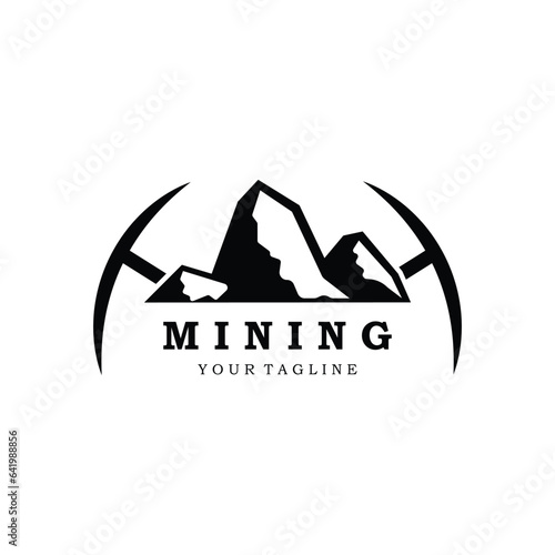 mining logo icon vector
