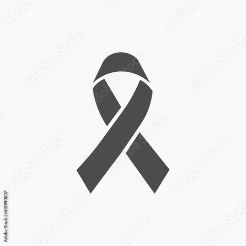 Ribbon Aids awareness icon vector isolated. aids ribbon symbol