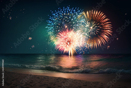 Holiday firework, new year ...