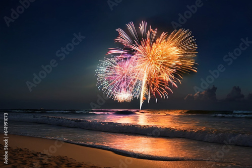 Holiday firework, new year ...