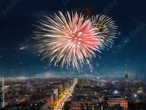 Holiday firework, new year ...