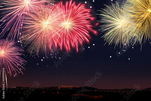 Holiday firework, new year ...
