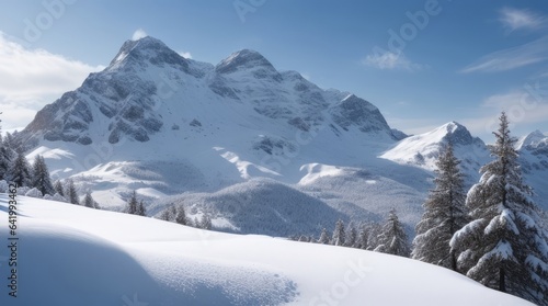 Wallpaper Mural Winter in the Swiss Alps. Generative ai Torontodigital.ca