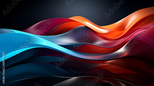 colourful wavy curve background inspired with technology background, minimal landscape wallpaper illustration