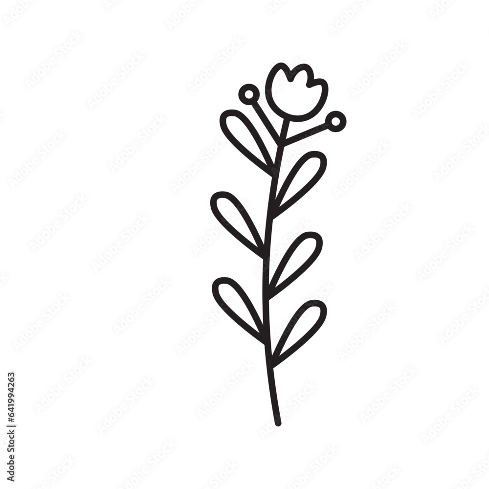 Flower Line Illustration Flower Line Illustration