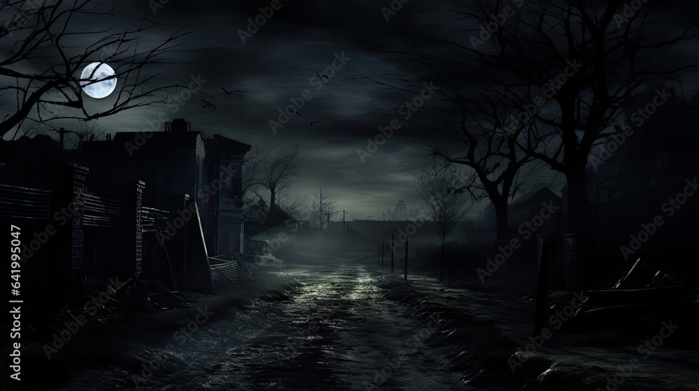 spooky halloween night background 