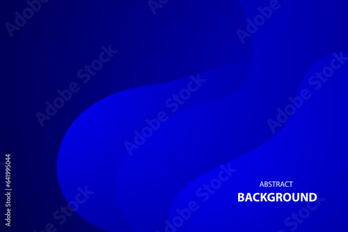 Blue wave modern background for template, poster, flyer design. Vector illustration