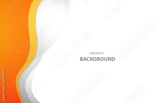Yellow wave modern background with white space for text and message. template design	
