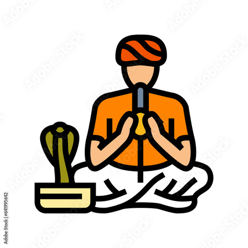 snake charmer animal color icon vector. snake charmer animal sign. isolated symbol illustration