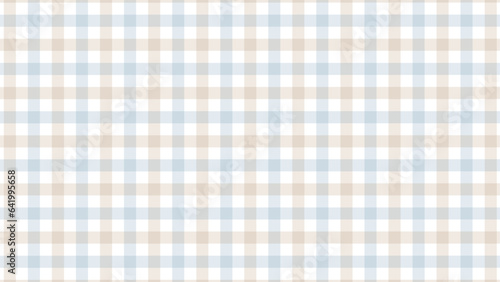 Beige and blue plaid fabric texture as a background	