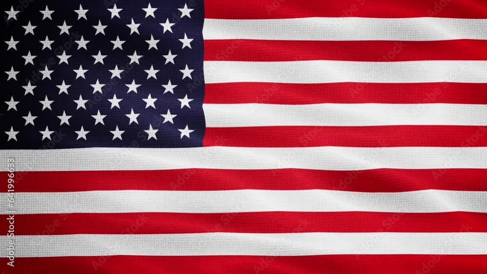 Natural Waving Fabric Texture Of American USA National Flag Graphic Background, Seamless Loop Natural Waving Fabric Texture Of American USA National Flag Graphic Background, Seamless Loop
