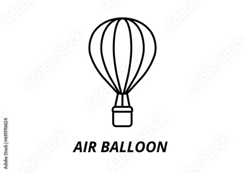 Icon Hot air balloon illustration vector 