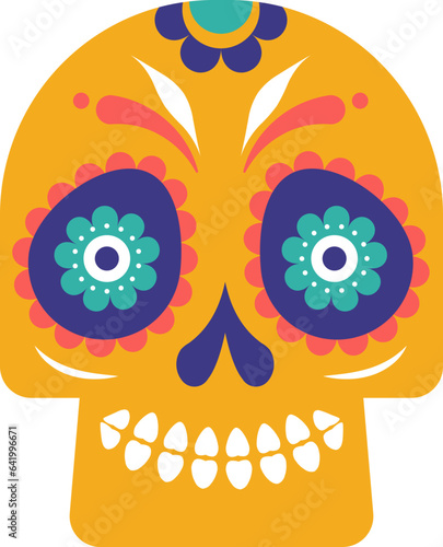 Calavera - Traditional Mexican Sugar Skull for Dia De Los Muertos / Day of the Dead