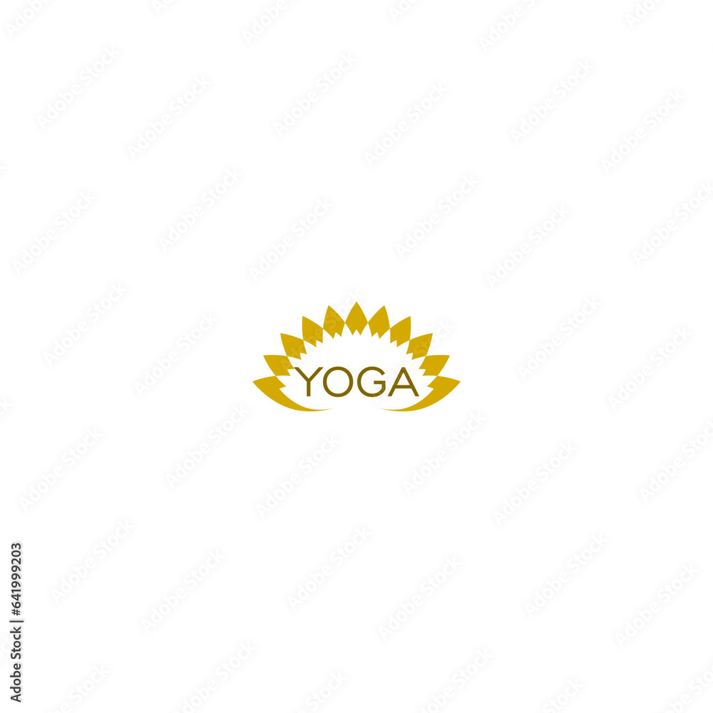Fototapeta premium Lotus Yoga sign icon isolated on white background