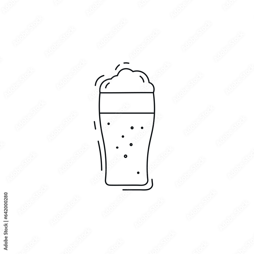 Pint of beer line icon. beer thin line icon. Pint of beer line icon. beer thin line icon.
