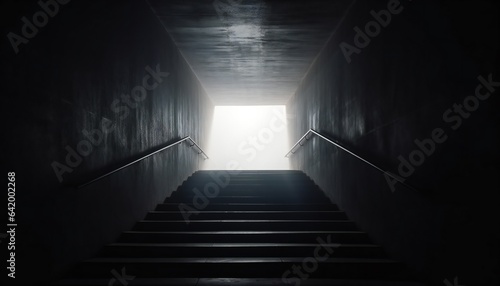 Light at the End of the Tunnel with a Stairs