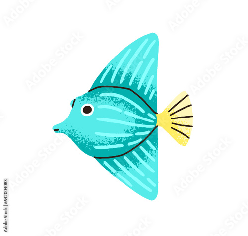 Cute funny tropical fish. Fancy fantasy aquarium animal. Small exotic sea mar...