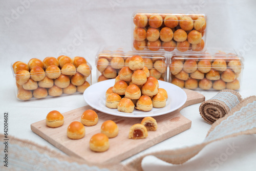 Nastar Nanas Cake or Pineapple Tart is a dry cake filled with pineapple jam which is commonly found during Eid al-Fitr celebrations. Eid cookies