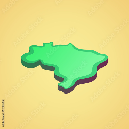 Brazil - stylized 3D map