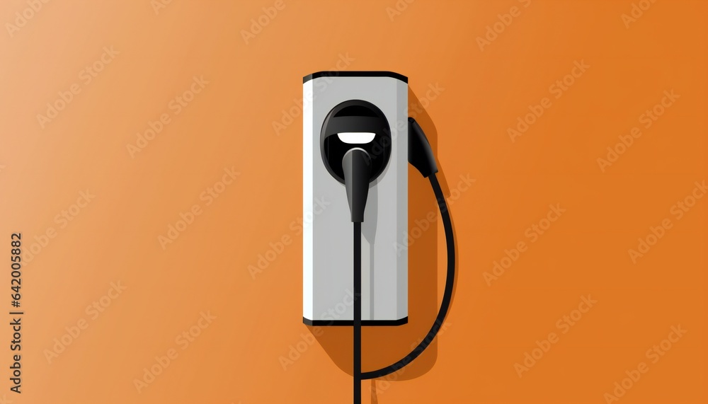 Installing a New Electric Car Charging Station on a Home Brick Wall Installing a New Electric Car Charging Station on a Home Brick Wall