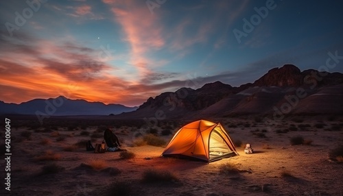 Camping in the Desert in the Middle of Nowhere