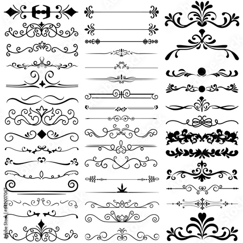 Ornate Borders icon vector set. Frame framing illustration sign collection. vintage pattern symbol or logo.