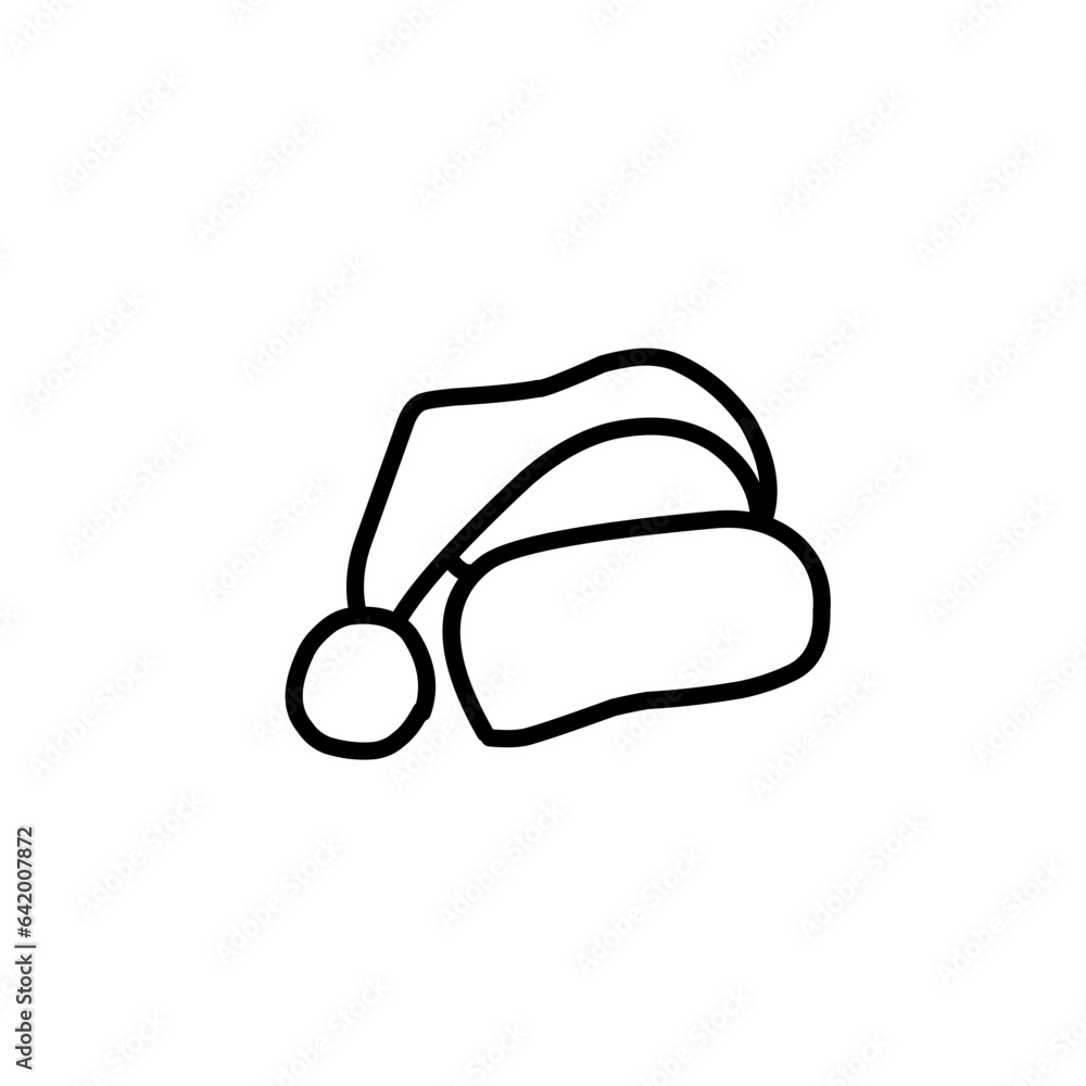 Hand drawn Santa hat icon Hand drawn Santa hat icon