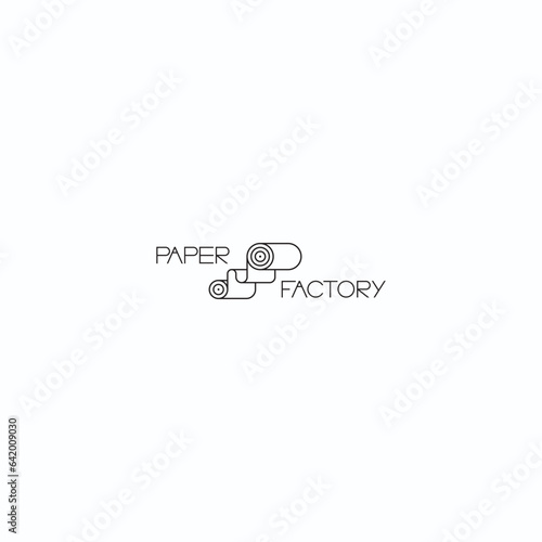 
illustration depicting sheets of paper as a symbol or logo. Paper factory 