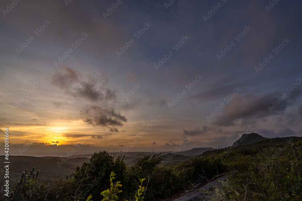 Scenic view of the sky and scenery on an island in the Caribbean
