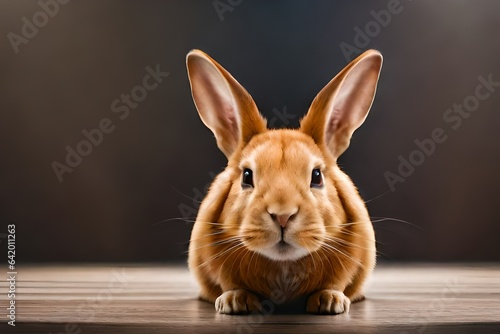 rabbit on a wooden background