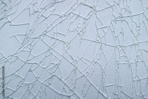 Amazing pattern of cracked glass surface