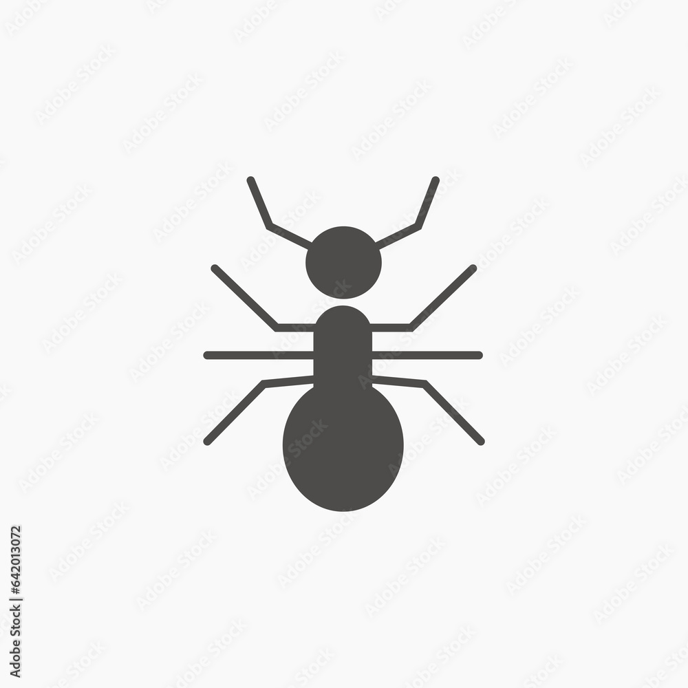 Ant icon vector isolated. insect, bug, animal symbol Ant icon vector isolated. insect, bug, animal symbol