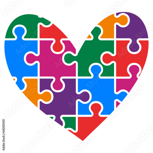 Autism Heart - Autism Awareness Illustration