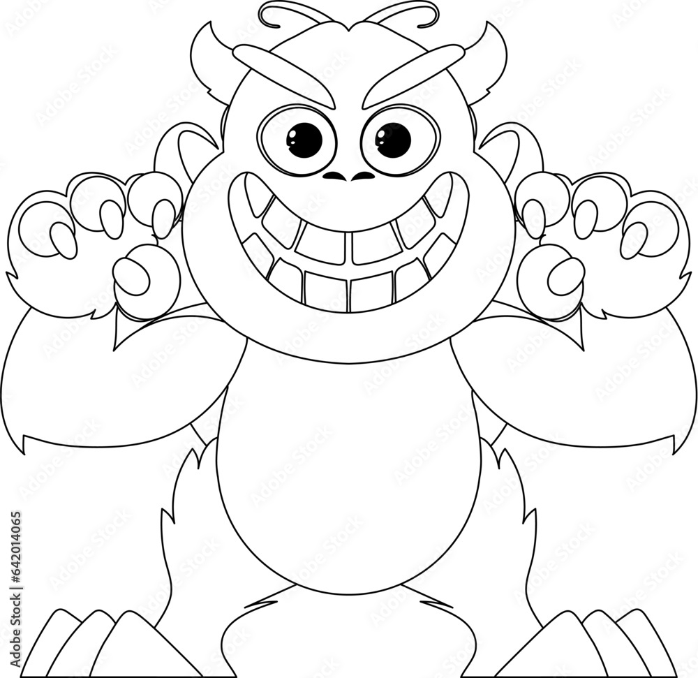 This cartoon character stands out and is very special because it can do things that nobody else can do. Childrens coloring page.